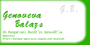 genoveva balazs business card